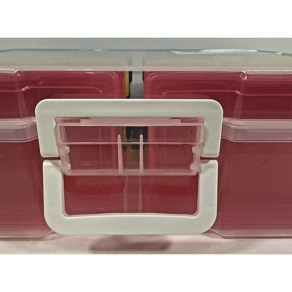 Simply Tidy Craft Storage Case 16 Inner Containers Rainbow Multicolored 4x6 Case